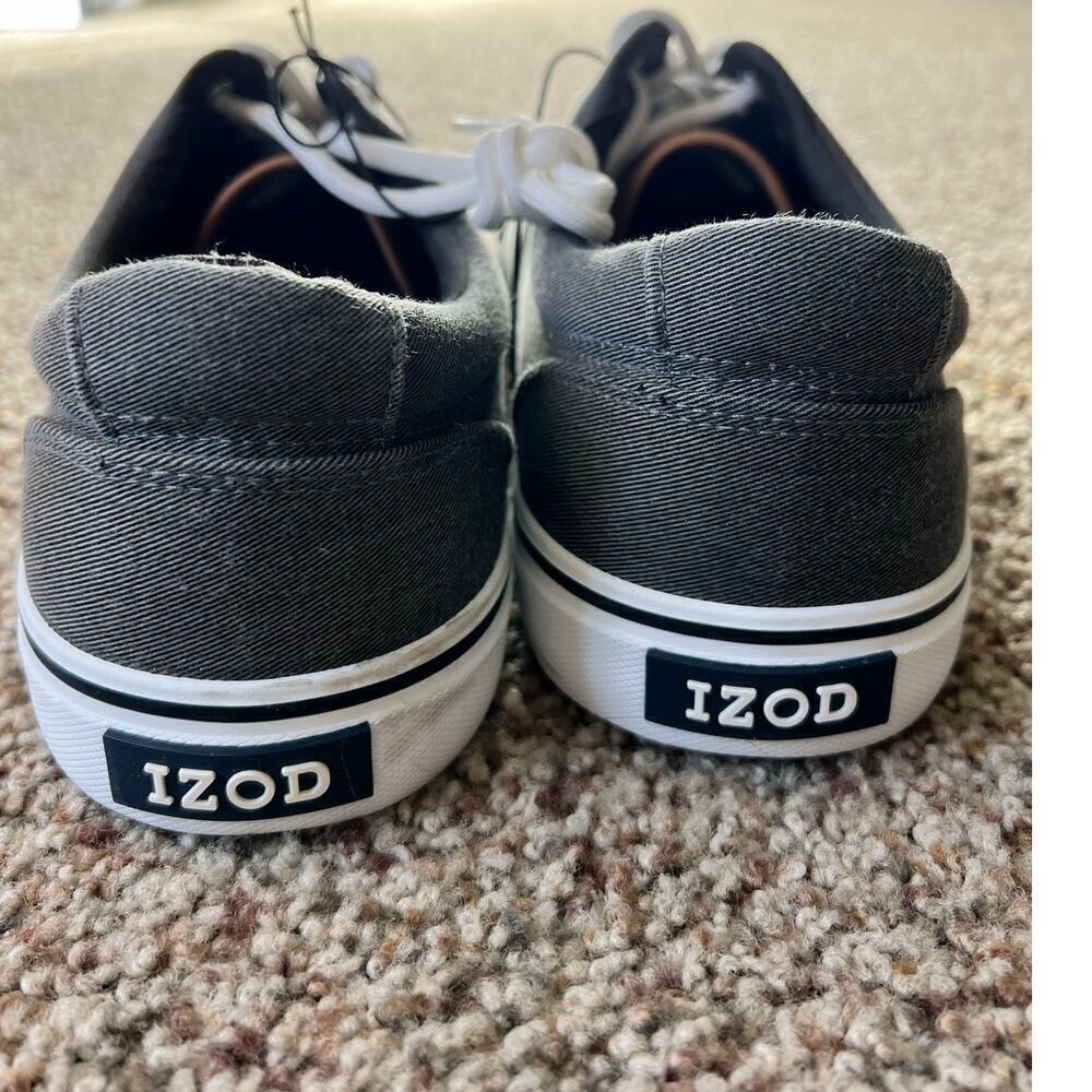 NWT Men's IZOD Rangley Canvas Shoe, Size 10, Gray, Lace Up, Classic, Casual - Picture 4 of 8